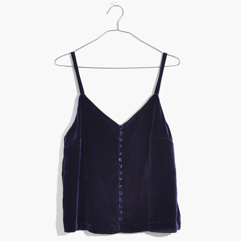 Madewell Plush Blue Velvet Cami